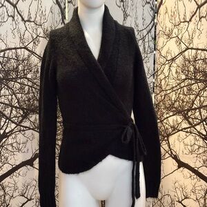 H&M Black Wrap Sweater